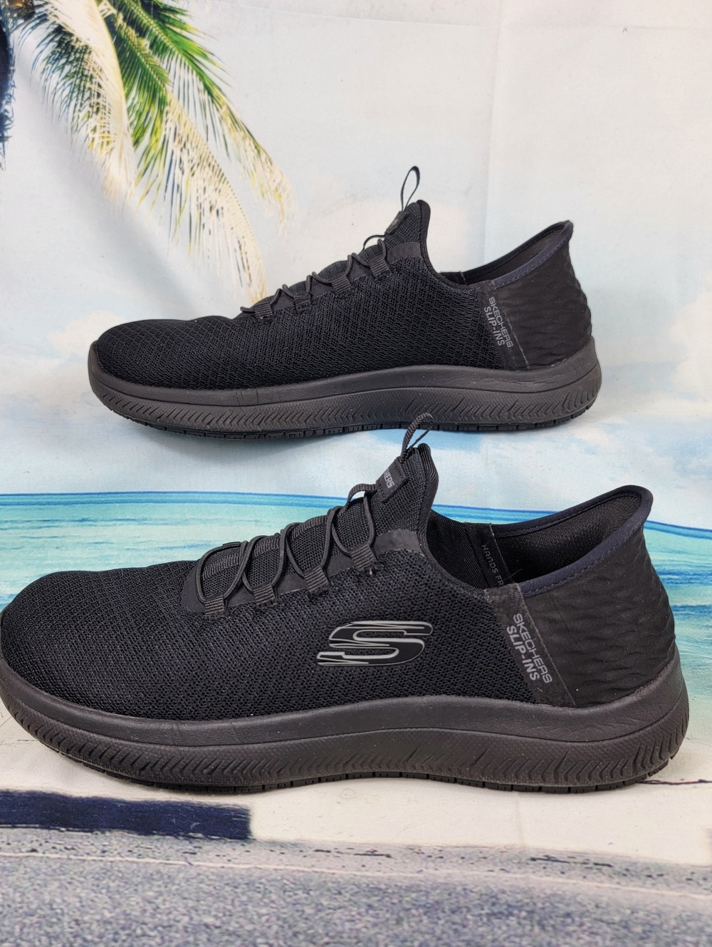 Skechers WORK Slip-Ins Slip Resistant Shoes Black Hands Free Womens 8.5 - Picture 5 of 10